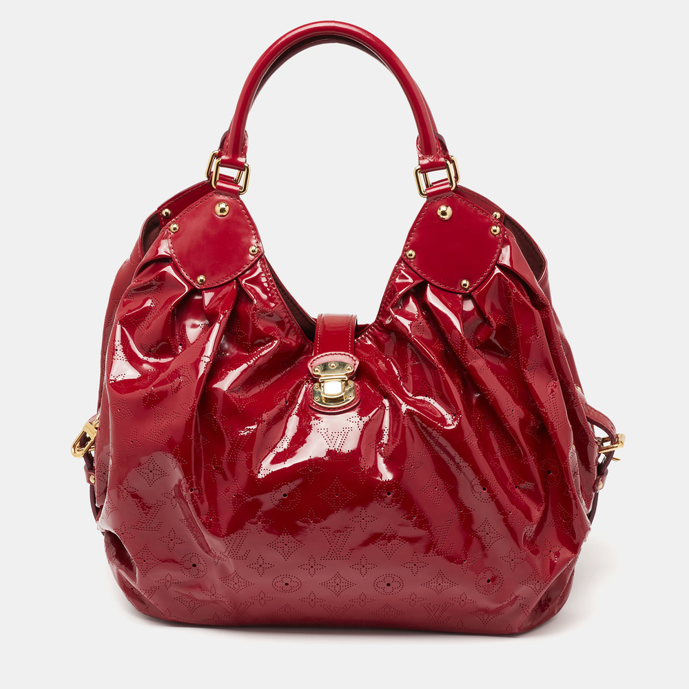 LOUIS VUITTON Cerise Mahina Patent Leather Surya XL Bag - Picture 1 of 9
